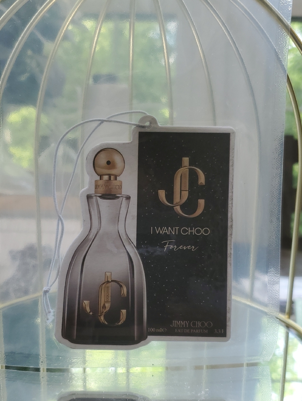 Jimmy Choo Black & Gold I Want Choo Forever Hanging Air Freshener